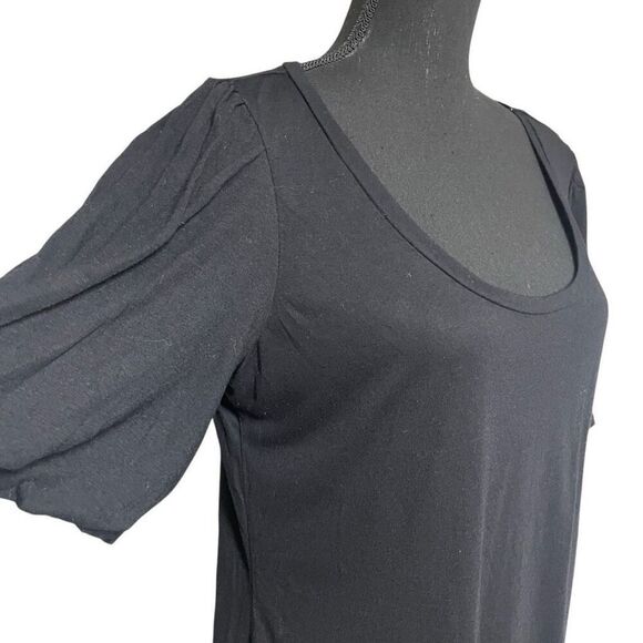 Old Navy Black Bubble Puff Sleeve Scoop Neck Top - Picture 2 of 6